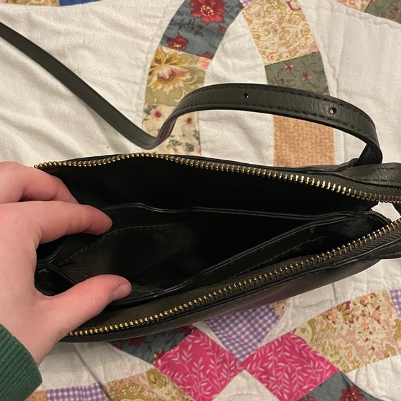 Olive Green Leather Crossbody Bag - Picture 3 of 3